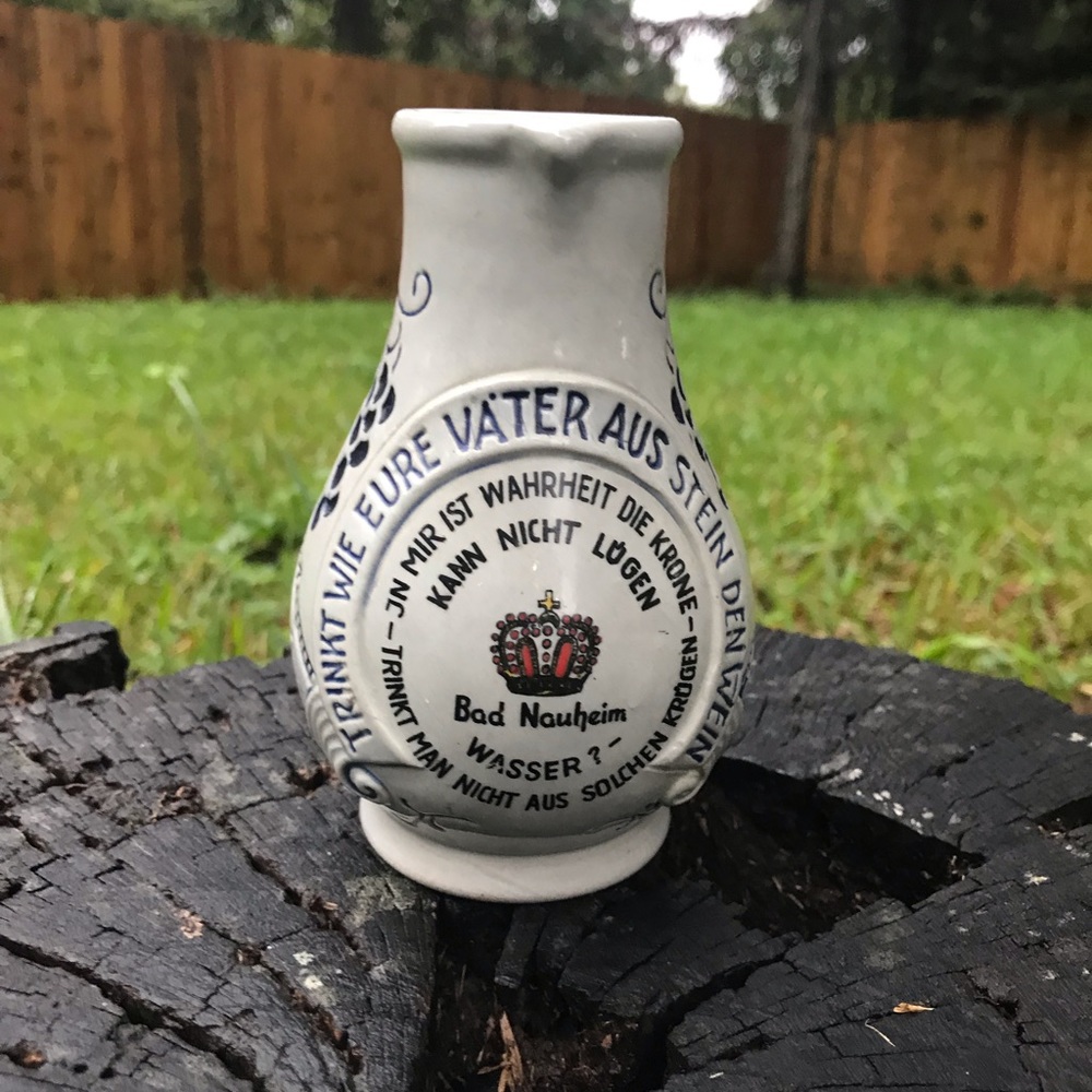 Vintage German Ceramic Wine Decanter